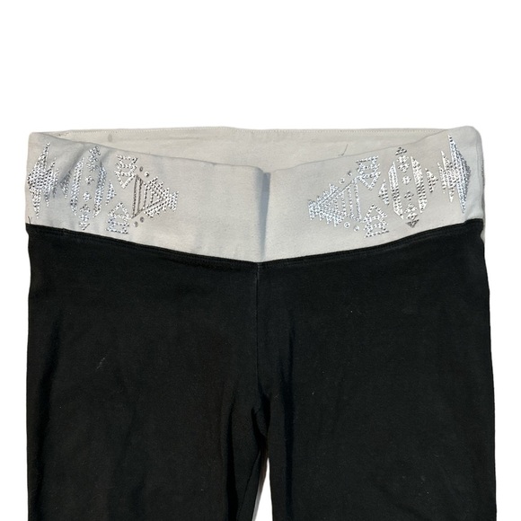 Victoria’s Secret Love Pink Classic Sparkle Aztec Vintage Yoga Pant Leggings - Picture 3 of 6